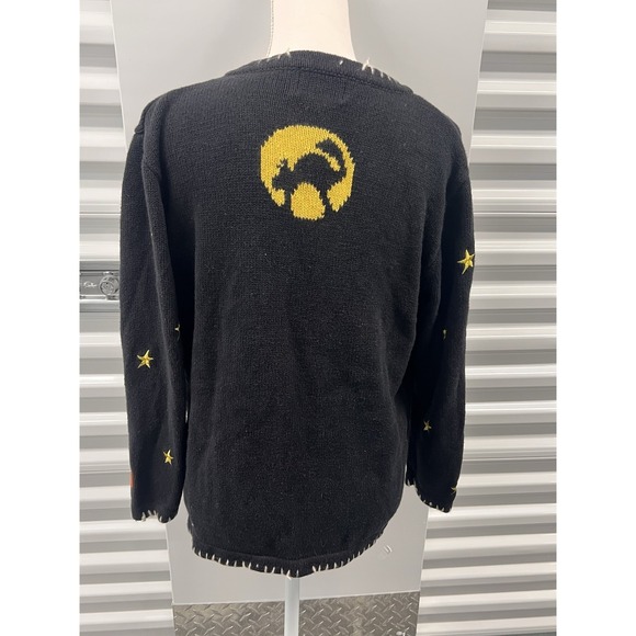 The Quacker Factory, Women's Halloween Sweater, Knit M Haunted House Cardigan - Picture 7 of 7